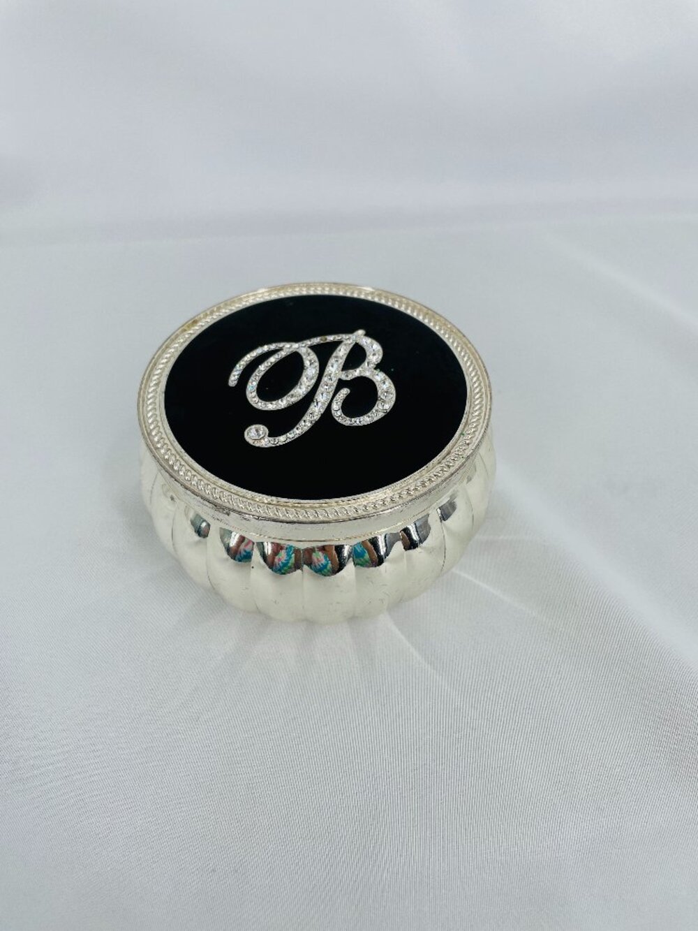 Decorative B Initial Jewelry Box Trinket Dish